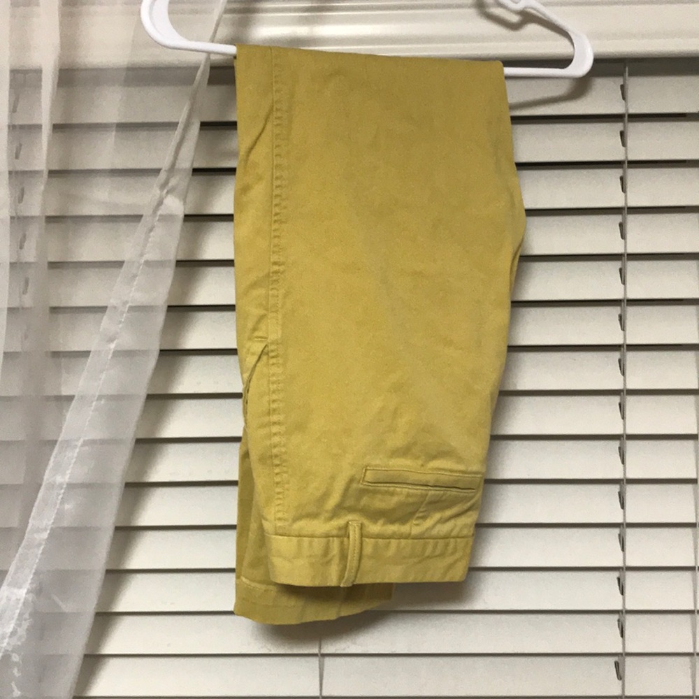 Mustard Banana Republic “City Chino” pants.